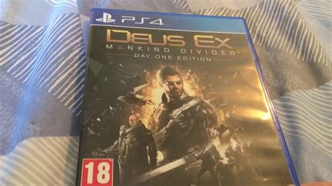 deus ex mankind divided day one edition unboxing ps4 youtube