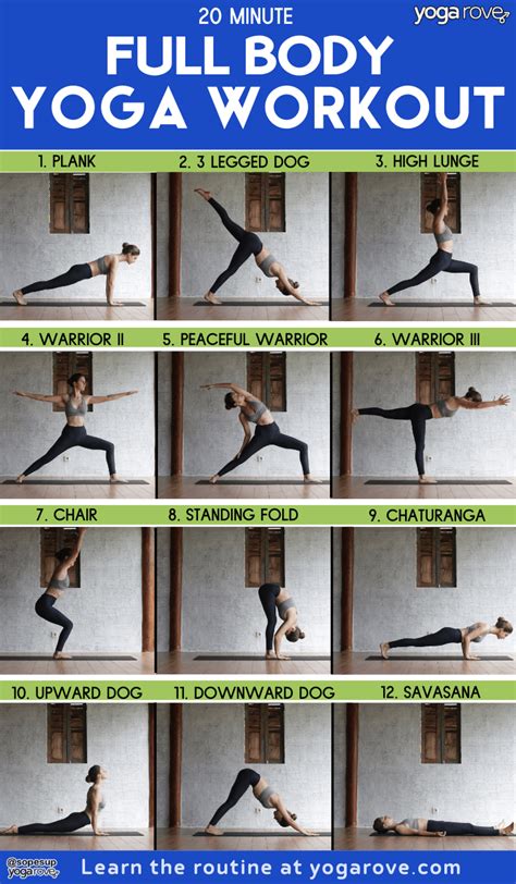 Minute Full Body Yoga Workout For Beginners Free PDF Yoga Rove
