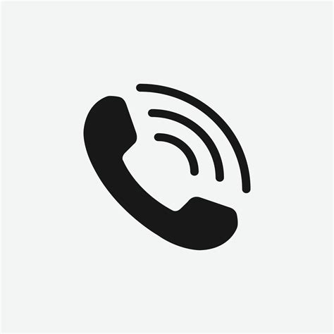 Phone Icon Flat Style Isolated On Grey Background Telephone Symbol