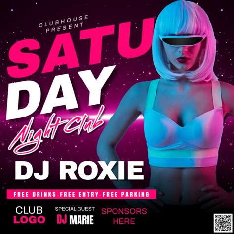 Saturday Night Club Template Postermywall