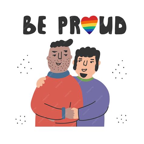 premium vector lgbt concept relationships and feelings homosexual couple be proud is a