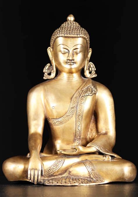 Buddha statues are very popular and not only in the buddhist regions. Brass Meditating Buddha Sculpture 12" (#72bs36z): Hindu ...