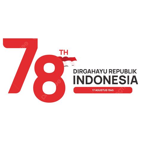 الشعار الرسمي لكوخ ري 78 سنة من استقلال إندونيسيا Dirgahayu Hd المتجه