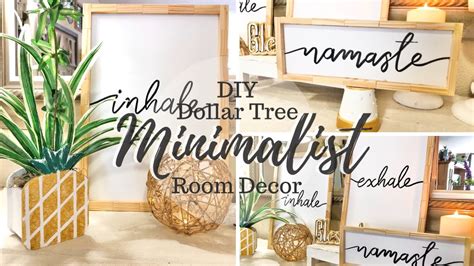 Diy Dollar Tree Minimalist Inspired Room Decor Youtube