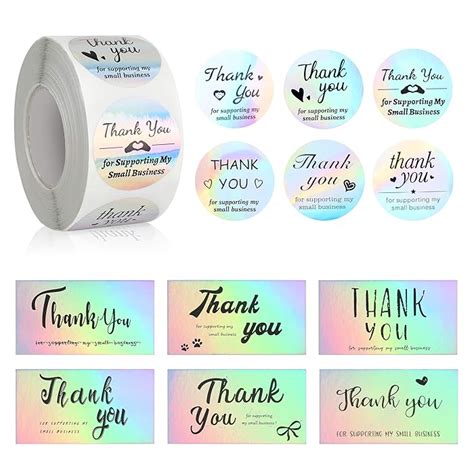 Buy 600 Pieces Thank You For Supporting My Small Business Stickers And