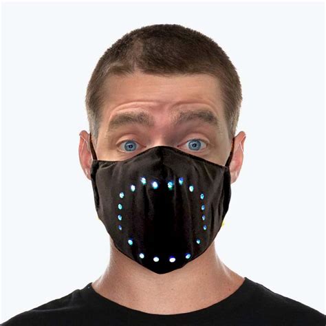 Sound Controlled Led Face Mask With Usb Charger