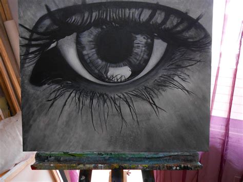 1 How To Paint A Realistic Eye Using Acrylics By Dibujarteriestra On