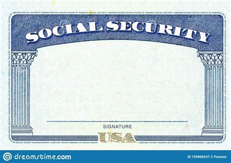 Corporate id card design template. Photo about Blank American Social Security Card. Image of ...