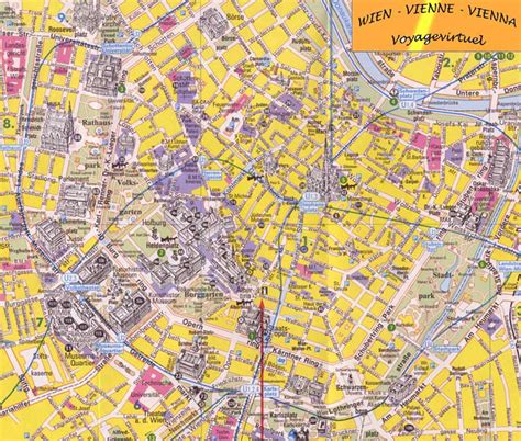 Mapa E Plano De Viena Centro Histórico Áustria