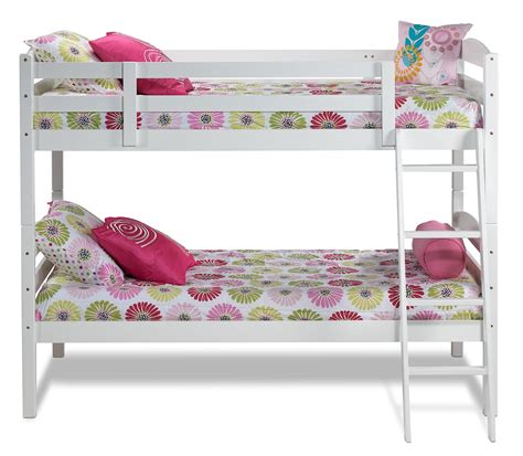 Charlie Twin Bunk Bed White Leons