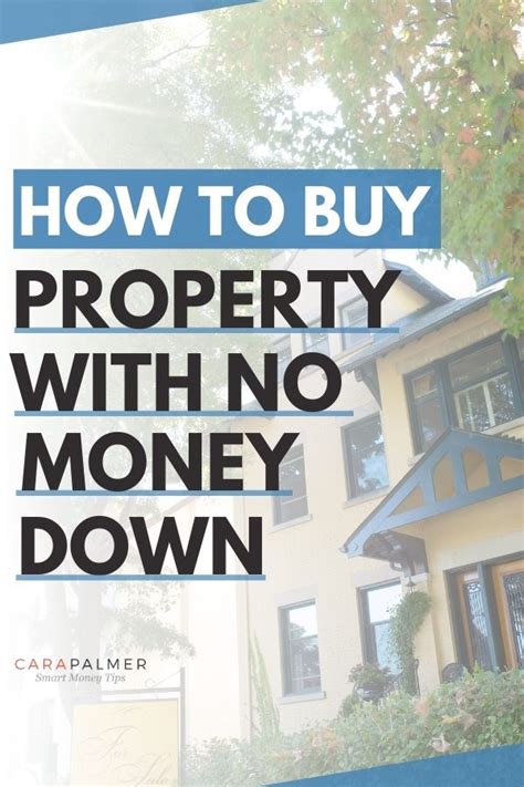 A House With The Words How To Buy Property With No Money Down