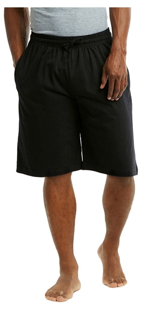 Wholesale Mens Knit Lounge Shorts In Black S Xl Dollardays