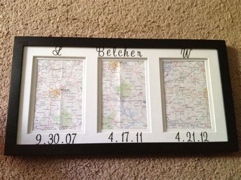 Saw This Idea On Pinterest And Made It My Own With Dates And Maps Of