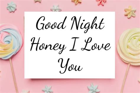 Cute Good Night Honey I Love You Sms