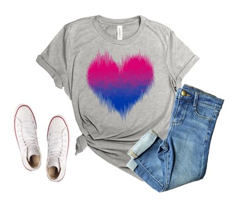 Bi Pride Bisexual Shirt Pride Heart T Shirt Bi Pride Hearts Etsy