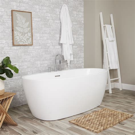 Vintage Tub And Bath Luna 59 Inch Acrylic Double Ended Freestanding Tub