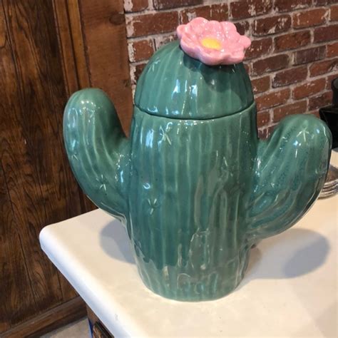 Treasure Craft Kitchen Vintage Saguaro Cactus With Pink Flower