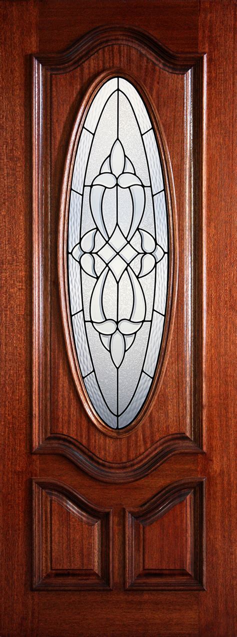 8 12 Oval Lite Decorative Glass Mahogany Wood Door Pd 3080 12od