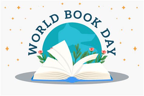 World Book Day Illustration With The Globe Behind The Book 7000529