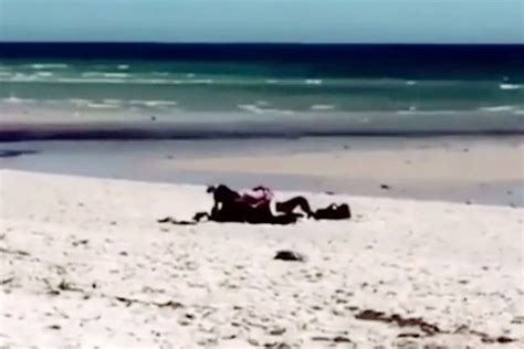 couple filmed having sex in front of sunbathers on australian beach popular with tourists