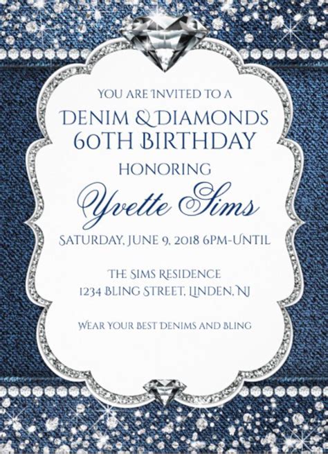 Denim Party Invitation Template