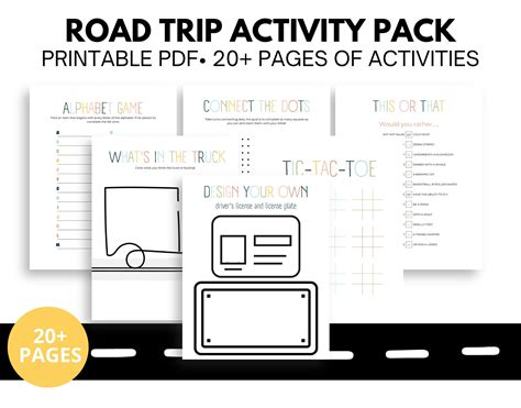 Road Trip Activity Pack Printable Travel Games For Kids Kids Etsy