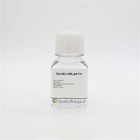 Tris Hcl 1 M Ph 75 100ml Quality Biological