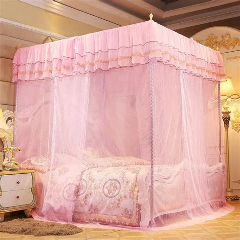 Luxury Princess Three Open Doors Bed Canopy Mosquito Net Double Bed