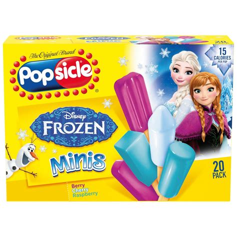 Popsicle Berry Cherry Raspberry Disney Frozen Mini Ice Pops 18ct