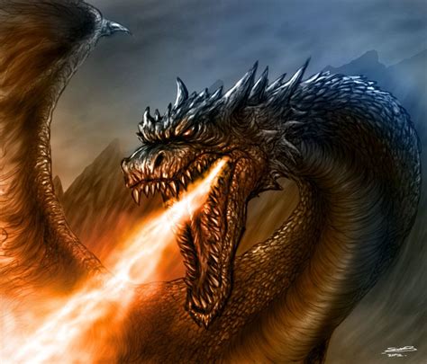 Fire Breathing Dragon By Therisingsoul On Deviantart Dragones