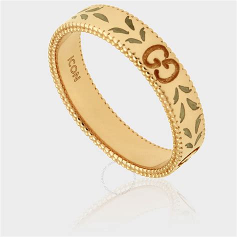 Gucci 18kt Yellow Gold Icon Ladies Ring Brand Size 09 5 Us