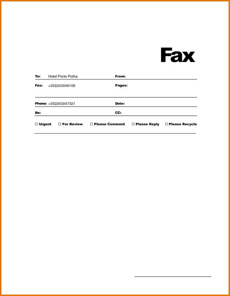 Microsoft Word Fax Cover Letter Template Examples Letter