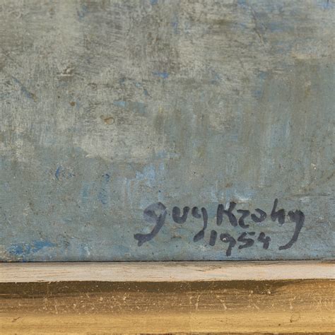 Guy Krohg Oil On Panel Signerad 1954 Bukowskis