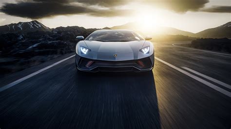 412875 4k Lamborghini Aventador Lp 780 4 Sunset Motion Blur