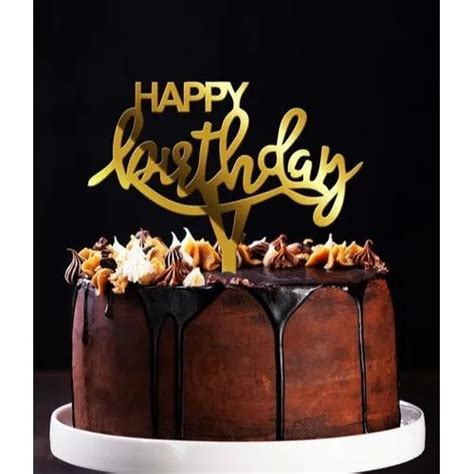 Acrylic Gold Mirror Happy Birthday Cake Topper At Rs Piece In Mumbai ID