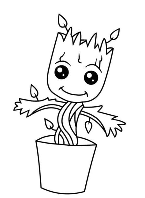 You might also be interested in coloring pages from guardians of the galaxy category. Baby Groot Coloring Page Free | Easy coloring pages, Baby coloring pages, Baby groot drawing