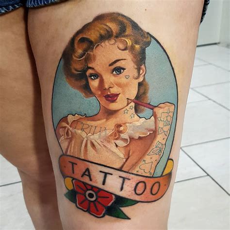 Best Pinup Tattoo Girl Designs Meanings Add Style In