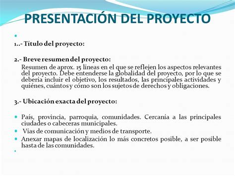 Presentación Del Proyecto Actividades Proyectos Presentaciones