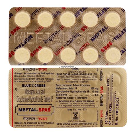 Meftal Spas Tablet Uses Dosage Side Effects Price Composition