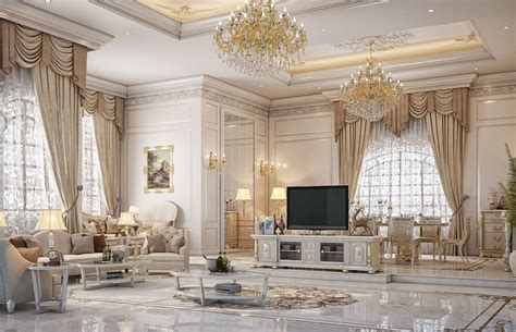 Dining And Living Room Design For A Private Palace At Doha Qatar Luxury