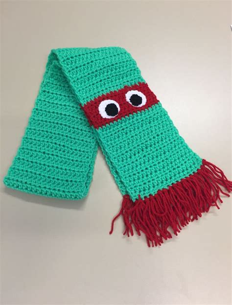 Ninja Turtle Crochet Scarf I Made For My Great Nephew