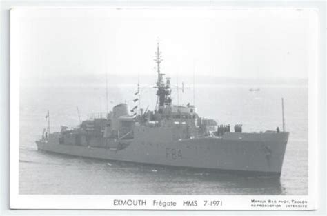 Hms Exmouth Type 14 Blackwood Class Frigate Royal Navy Pc Size Rp Card