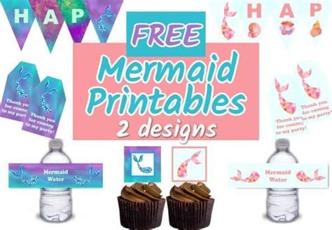 Mermaid Favor Bag Mermaid Birthday Mermaid Fun Party Printable Digital