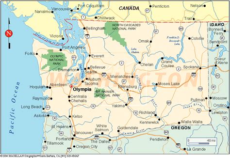 Washington Cities Map