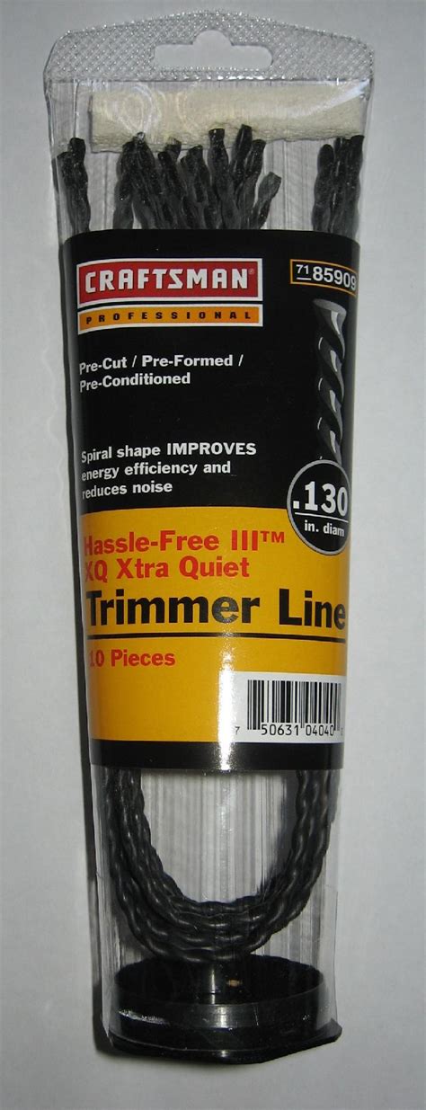 To replace cutting line (fig. Craftsman 85909 Hassle Free Trimmer Line