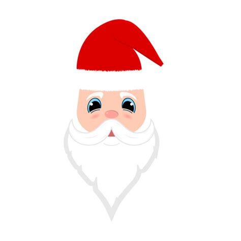 Christmas Santa Png Face Element With Cute Eyes Santa Face