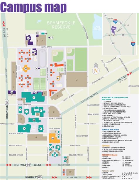 Uwsp Campus Map Stevens Point Area Pinterest