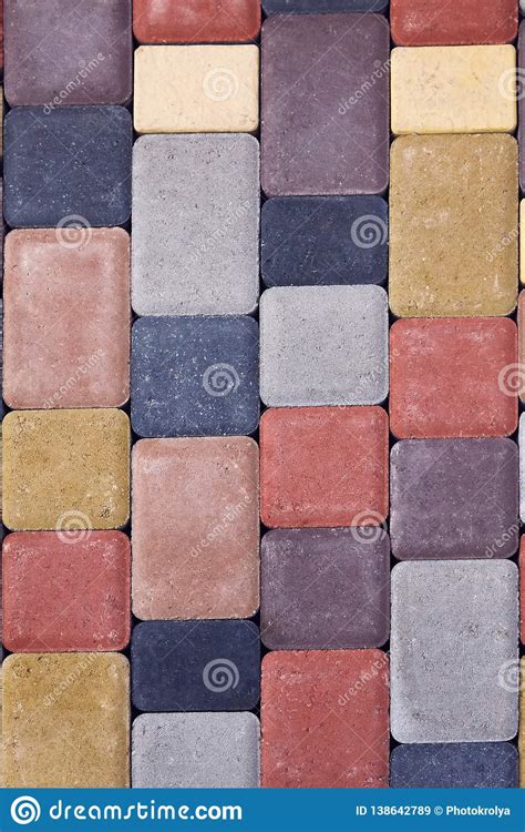 Colored Concrete Paving Slab Background Royalty Free Stock Photo