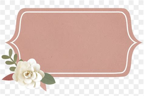 Papercraft Flower Border On A Nude Premium PNG Sticker Rawpixel