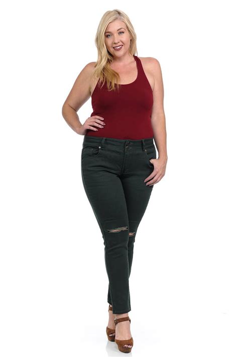 Pasion Womens Jeans · Plus Size · High Waist · Push Up · Style N2801h R